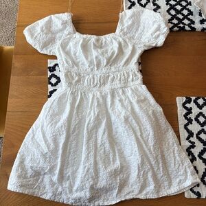 Thereabouts White Eyelet Puff-Sleeve Dress kids girls small S 7/8